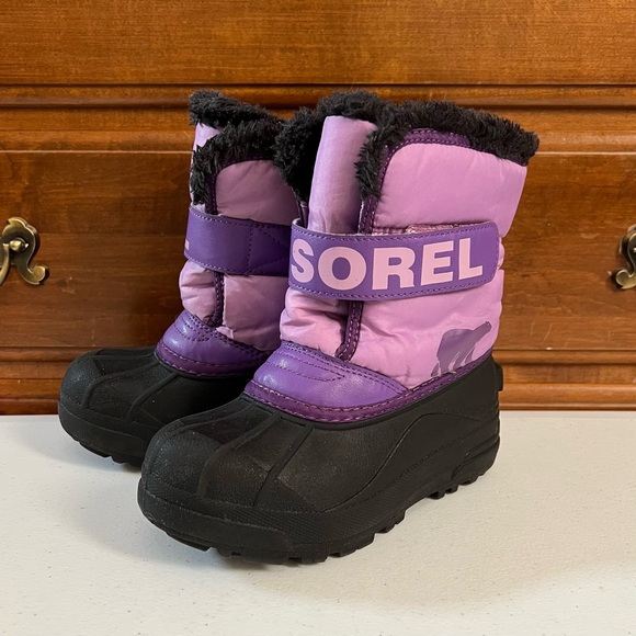 Sorel Kids' Purple and Black Winter Boots - Picture 1 of 11